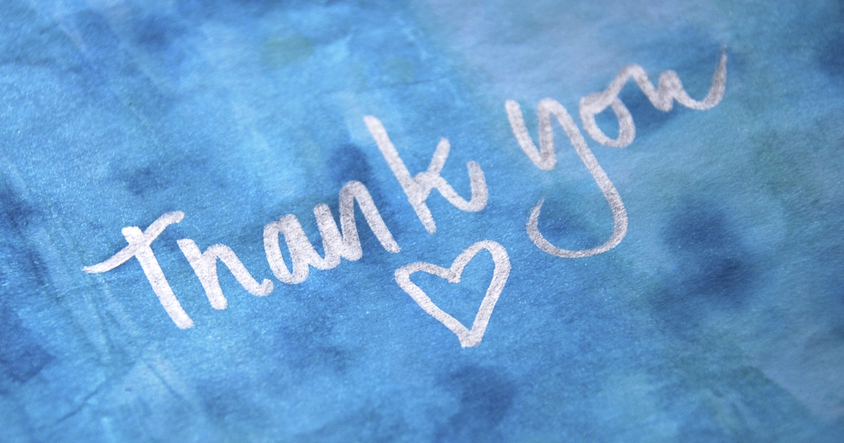 Students Express Appreciation Through Big Blue Thank You